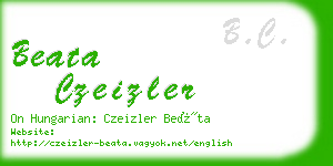 beata czeizler business card